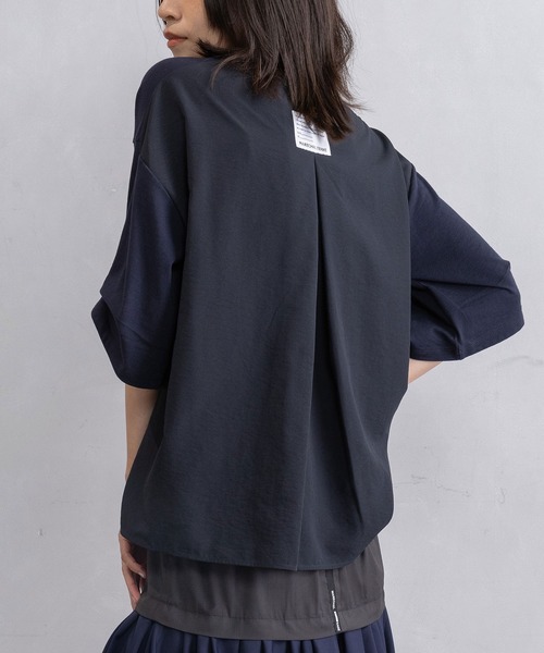 MARECHAL TERRE（マルシャルテル）の「コンビネーション刺繍トップス（Tシャツ/カットソー・レディース・オフホワイト/ライトグレー/ブラック/ネイビー・MEDIUM）」の6枚目の写真