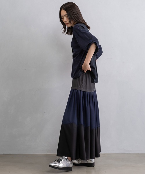 MARECHAL TERRE（マルシャルテル）の「コンビネーション刺繍トップス（Tシャツ/カットソー・レディース・オフホワイト/ライトグレー/ブラック/ネイビー・MEDIUM）」の8枚目の写真