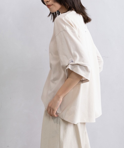 MARECHAL TERRE（マルシャルテル）の「コンビネーション刺繍トップス（Tシャツ/カットソー・レディース・オフホワイト/ライトグレー/ブラック/ネイビー・MEDIUM）」の10枚目の写真