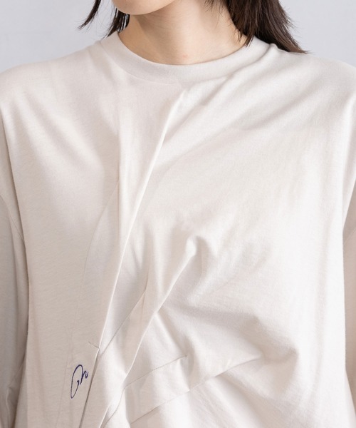 MARECHAL TERRE（マルシャルテル）の「コンビネーション刺繍トップス（Tシャツ/カットソー・レディース・オフホワイト/ライトグレー/ブラック/ネイビー・MEDIUM）」の15枚目の写真