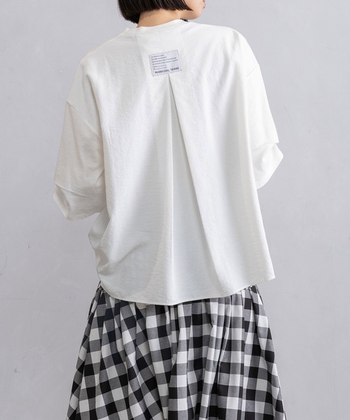 MARECHAL TERRE（マルシャルテル）の「コンビネーション刺繍トップス（Tシャツ/カットソー・レディース・オフホワイト/ライトグレー/ブラック/ネイビー・MEDIUM）」の20枚目の写真