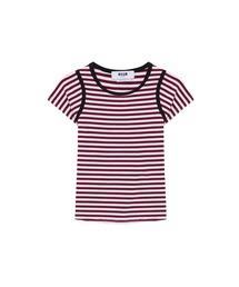 MSGM（エムエスジーエム）の「ストライプ コットン レイヤードTシャツ（Tシャツ/カットソー）」