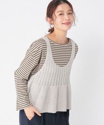 studio CLIP | 7ゲージ切り替えペプラムベスト(ベスト)