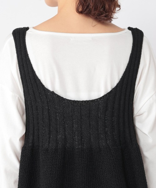 studio CLIP（スタディオクリップ）の「7ゲージ切り替えペプラムベスト（ベスト・レディース・ライトグレー/イエロー/ブラック・FREE）」の4枚目の写真