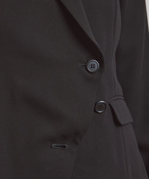 Callarus Black Formal（カラルスブラックフォーマル）の「前開きアシメジャケットドッキングデザインブラウス+ワイドパンツセットアップ〔Callarus〕洗える防しわ（スーツセット・レディース・ブラック・M/L/LL/3L）」の17枚目の写真