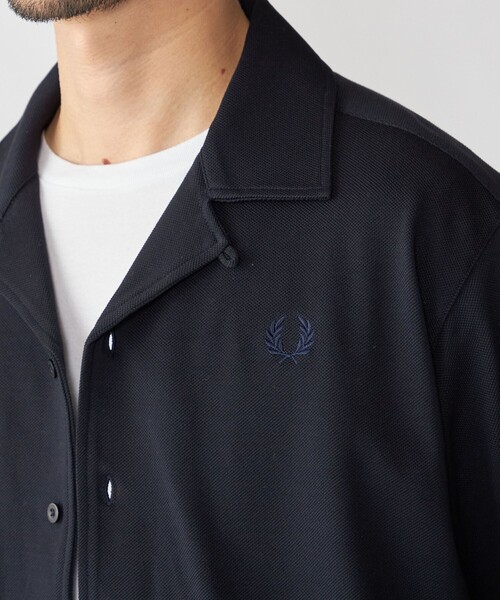 SHIPS（シップス）の「【SHIPS別注】FRED PERRY: ワンポイント ロゴ ピケ オープンカラーシャツ（シャツ/ブラウス・メンズ・ダークグレー/ネイビー・X-LARGE/LARGE/MEDIUM/SMALL）」の12枚目の写真