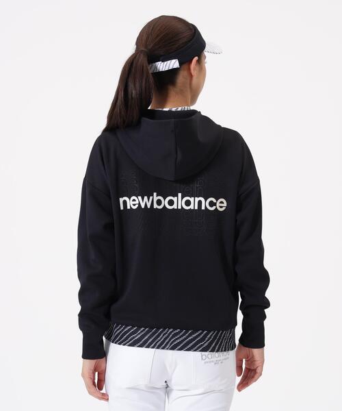 New Balance Golf（ニューバランスゴルフ）の「【new balance golf】スウェット フルジップ フーディー (WOMENS)（スウェット・レディース・ブラック/ホワイト・LARGE/SMALL/MEDIUM）」の3枚目の写真
