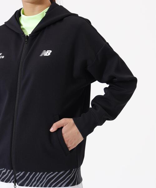 New Balance Golf（ニューバランスゴルフ）の「【new balance golf】スウェット フルジップ フーディー (WOMENS)（スウェット・レディース・ブラック/ホワイト・LARGE/SMALL/MEDIUM）」の6枚目の写真