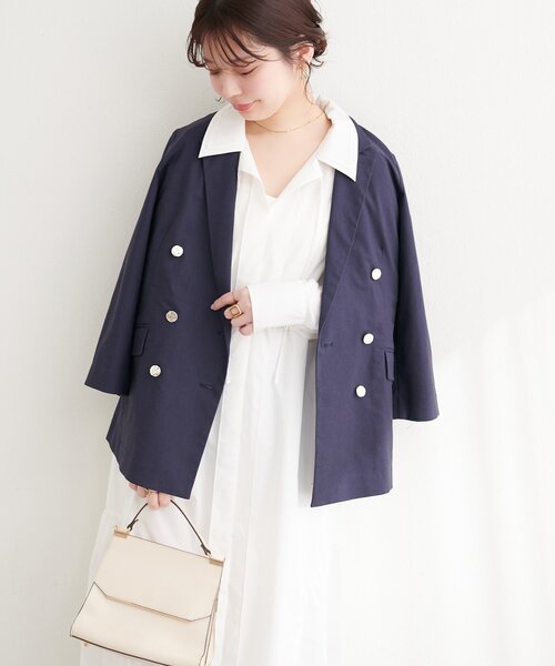 natural couture（ナチュラルクチュール）の「〈osono〉こだわりマルチWAYシャツワンピース（シャツワンピース・レディース・その他1/ラベンダー/サックスブルー/オフホワイト・LARGE/MEDIUM）」の2枚目の写真