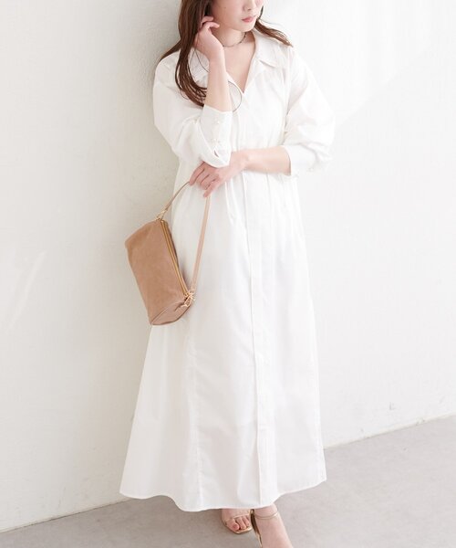 natural couture（ナチュラルクチュール）の「〈osono〉こだわりマルチWAYシャツワンピース（シャツワンピース・レディース・その他1/ラベンダー/サックスブルー/オフホワイト・LARGE/MEDIUM）」の15枚目の写真