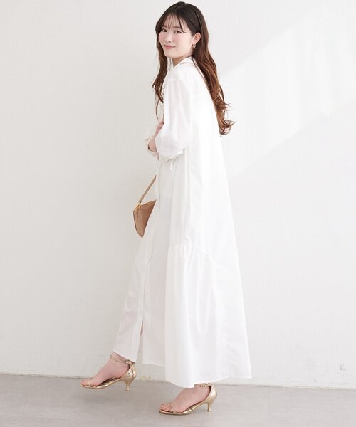 natural couture（ナチュラルクチュール）の「〈osono〉こだわりマルチWAYシャツワンピース（シャツワンピース・レディース・その他1/ラベンダー/サックスブルー/オフホワイト・LARGE/MEDIUM）」の17枚目の写真