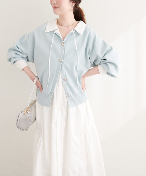 natural couture（ナチュラルクチュール）の「〈osono〉こだわりマルチWAYシャツワンピース（シャツワンピース・レディース・その他1/ラベンダー/サックスブルー/オフホワイト・LARGE/MEDIUM）」の18枚目の写真