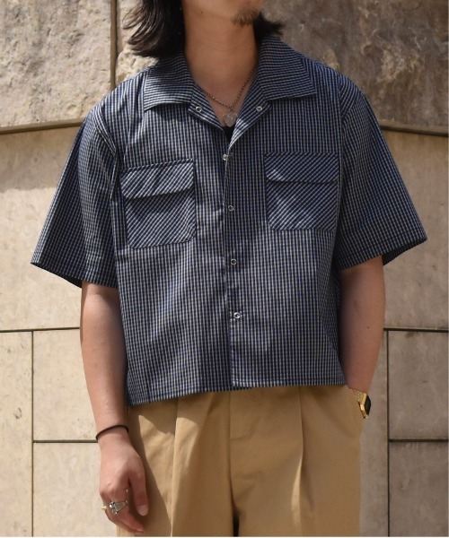 Noen(ノエン)の「グラフチェックスナップシャツ(シャツ/ブラウス・メンズ・ネイビー/ブラック/ホワイト・MEDIUM/LARGE)」の3枚目の写真