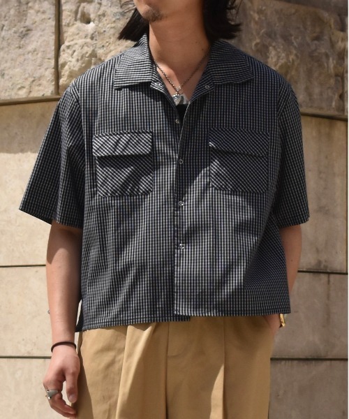 Noen(ノエン)の「グラフチェックスナップシャツ(シャツ/ブラウス・メンズ・ネイビー/ブラック/ホワイト・MEDIUM/LARGE)」の1枚目の写真