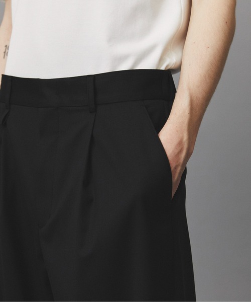 PUBLIC TOKYO（パブリックトウキョウ）の「Dailymotion Slacks /春服/ワイド/ハリ感/ワンタック（スラックス・メンズ・ダークグレー/ブラック・L/M/S）」の8枚目の写真