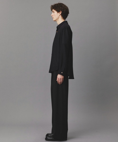 PUBLIC TOKYO（パブリックトウキョウ）の「Dailymotion Slacks /春服/ワイド/ハリ感/ワンタック（スラックス・メンズ・ダークグレー/ブラック・L/M/S）」の18枚目の写真