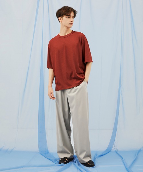 PUBLIC TOKYO(パブリックトウキョウ)の「【残りわずか】Summer Dailymotion Slacks /夏服/ワイド/ハリ感/ワンタック(スラックス・メンズ・ダークグレー/ブラック/ブラック系その他/グレー系その他/ベージュ・L/M/S)」の20枚目の写真