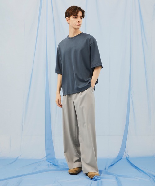 PUBLIC TOKYO(パブリックトウキョウ)の「【残りわずか】Summer Dailymotion Slacks /夏服/ワイド/ハリ感/ワンタック(スラックス・メンズ・ダークグレー/ブラック/ブラック系その他/グレー系その他/ベージュ・L/M/S)」の18枚目の写真