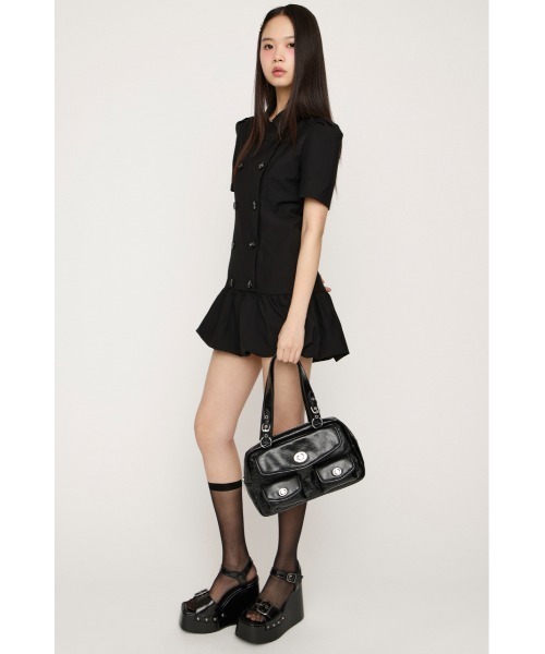 SLY♡ダブルボタンバルーンショートワンピース♡新品♡タグ付き SNSで話題！】DOUBLE BUTTON BALLOON S/OP ダブルボタンバルーン