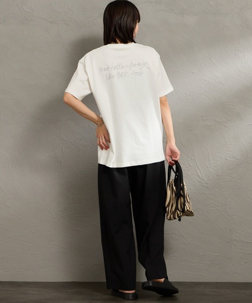 Manhattan Portage（マンハッタンポーテージ）の「【WEB先行予約】［MANHATTAN PORTAGE/マンハッタンポーテージ］ 別注 フォトプリントTシャツ（Tシャツ/カットソー・レディース・ベージュ/ホワイト/ネイビー・M/S/XL/L）」の13枚目の写真