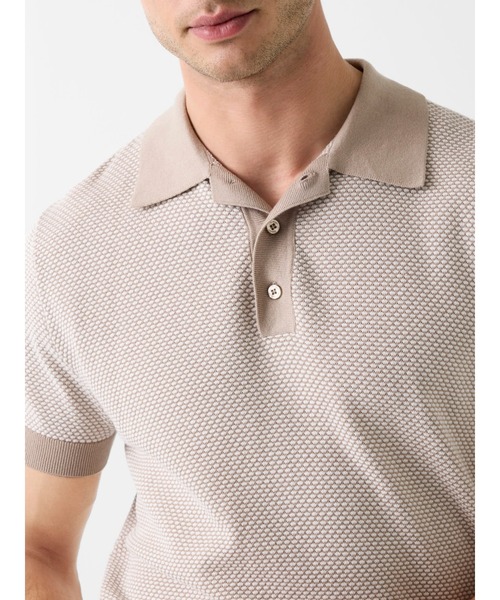 Guess（ゲス）の「LAKE Bi-Color Stitched Sweater（ポロシャツ・メンズ・ブラック/ベージュ・SMALL/X-LARGE/LARGE/MEDIUM）」の12枚目の写真