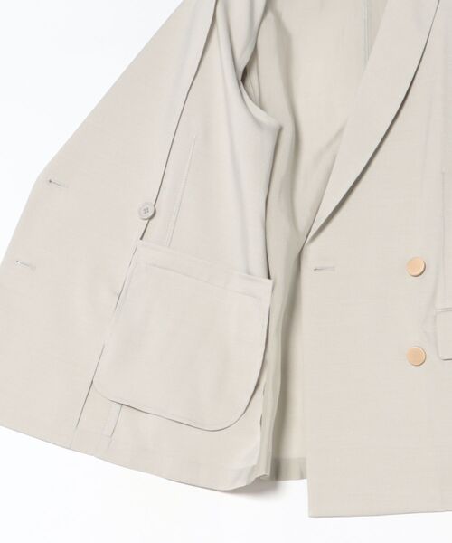 Scrap Book（スクラップブック）の「【Scrap Book】Wボタンジャケット（テーラードジャケット・レディース・ブラック/グレー・FREE）」の4枚目の写真