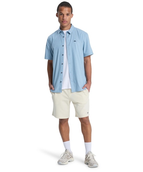 Quiksilver(クイックシルバー)の「QUIKSILVER メンズ BASIC FLEECE SHORT YOUNG MEN スウェットショートパンツ 裏起毛 【2026年春夏モデル】/ウエストゴムハーフパンツ(スウェットパンツ・メンズ・ブラック系その他/ホワイト・LARGE/MEDIUM)」の11枚目の写真