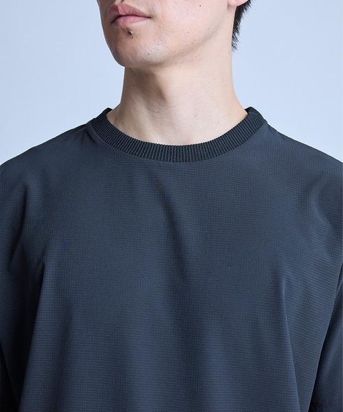 UNION STATION（ユニオンステーション）の「ドットメッシュドローコードTシャツ〈ストレッチ・マシンウォッシャブル・軽量・接触冷感・通気性〉（Tシャツ/カットソー・メンズ・グレー/ブラック/ネイビー・M/L）」の17枚目の写真