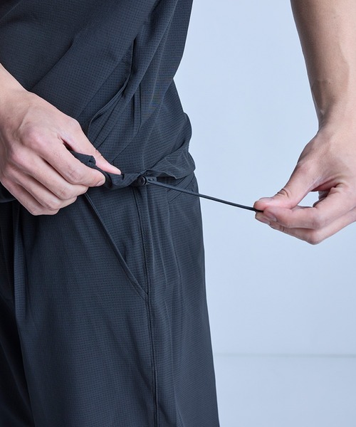 UNION STATION（ユニオンステーション）の「ドットメッシュドローコードTシャツ〈ストレッチ・マシンウォッシャブル・軽量・接触冷感・通気性〉（Tシャツ/カットソー・メンズ・グレー/ブラック/ネイビー・M/L）」の19枚目の写真