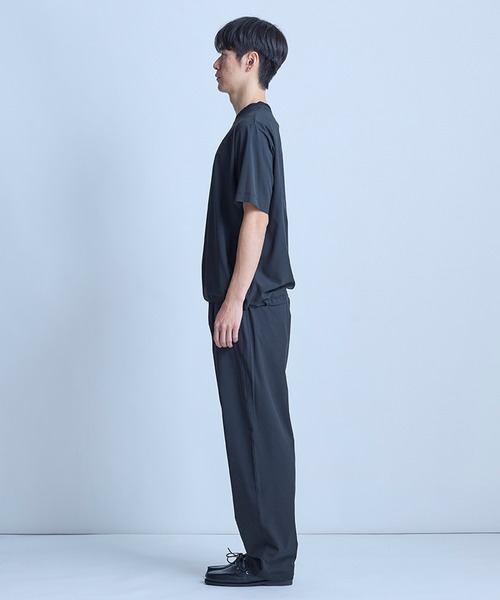 UNION STATION（ユニオンステーション）の「ドットメッシュドローコードTシャツ〈ストレッチ・マシンウォッシャブル・軽量・接触冷感・通気性〉（Tシャツ/カットソー・メンズ・グレー/ブラック/ネイビー・M/L）」の21枚目の写真