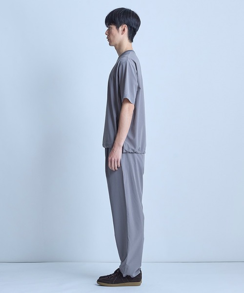 UNION STATION（ユニオンステーション）の「ドットメッシュドローコードTシャツ〈ストレッチ・マシンウォッシャブル・軽量・接触冷感・通気性〉（Tシャツ/カットソー・メンズ・グレー/ブラック/ネイビー・M/L）」の8枚目の写真