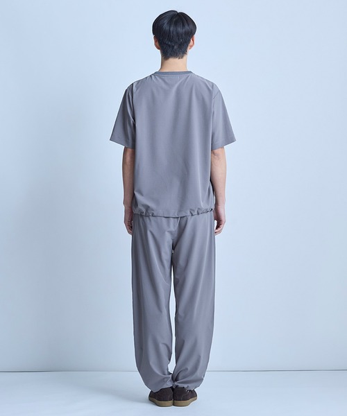 UNION STATION（ユニオンステーション）の「ドットメッシュドローコードTシャツ〈ストレッチ・マシンウォッシャブル・軽量・接触冷感・通気性〉（Tシャツ/カットソー・メンズ・グレー/ブラック/ネイビー・M/L）」の9枚目の写真