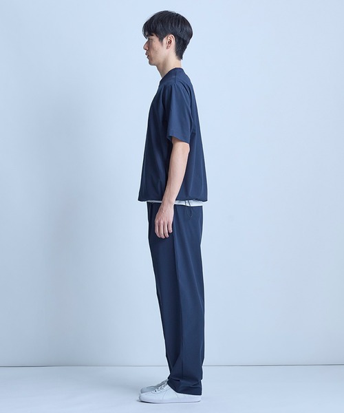 UNION STATION（ユニオンステーション）の「ドットメッシュドローコードTシャツ〈ストレッチ・マシンウォッシャブル・軽量・接触冷感・通気性〉（Tシャツ/カットソー・メンズ・グレー/ブラック/ネイビー・M/L）」の15枚目の写真