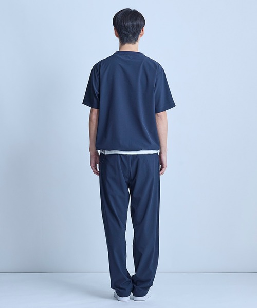 UNION STATION（ユニオンステーション）の「ドットメッシュドローコードTシャツ〈ストレッチ・マシンウォッシャブル・軽量・接触冷感・通気性〉（Tシャツ/カットソー・メンズ・グレー/ブラック/ネイビー・M/L）」の16枚目の写真