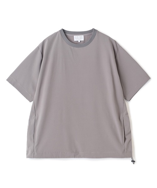 UNION STATION(ユニオンステーション)の「ドットメッシュドローコードTシャツ〈ストレッチ・マシンウォッシャブル・軽量・接触冷感・通気性〉(Tシャツ/カットソー・メンズ・グレー/ブラック/ネイビー・M/L)」の19枚目の写真