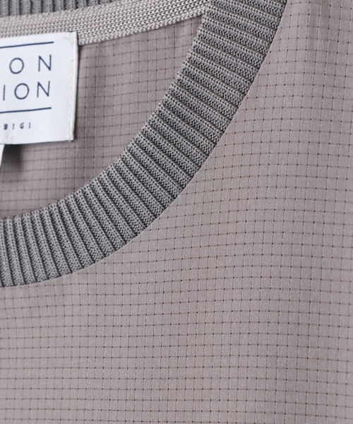 UNION STATION(ユニオンステーション)の「ドットメッシュドローコードTシャツ〈ストレッチ・マシンウォッシャブル・軽量・接触冷感・通気性〉(Tシャツ/カットソー・メンズ・グレー/ブラック/ネイビー・M/L)」の22枚目の写真
