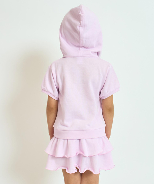 ANAP kids(アナップキッズ)の「ティアード スカート フーディー ワンピース(ワンピース・キッズ・ライトグレー/ライトピンク・110/120/130)」の14枚目の写真