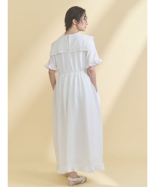 merry jenny（メリージェニー）の「flowerデコラティブカラーワンピース（ワンピース・レディース・ベージュ/ブラック/オフホワイト・FREE）」の7枚目の写真