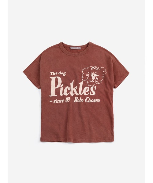 BOBO CHOSES（ボボショーズ）の「Pickles The Dog T-shirt（Tシャツ/カットソー・キッズ・ブラウン・2-3YEAR/4-5YEAR/6-7YEAR/8YEAR/10YEAR）」の3枚目の写真