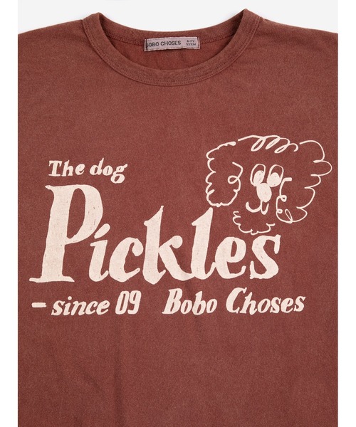 BOBO CHOSES（ボボショーズ）の「Pickles The Dog T-shirt（Tシャツ/カットソー・キッズ・ブラウン・2-3YEAR/4-5YEAR/6-7YEAR/8YEAR/10YEAR）」の4枚目の写真