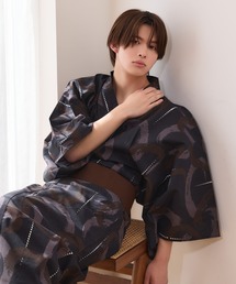 sugar nine（シュガーナイン）の「メンズ浴衣3点セット（浴衣・帯・下駄）（浴衣）」