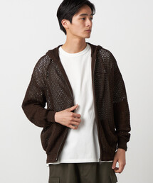 Purple&Yellow（パープルアンドイエロー）の「カラーネップ メッシュパーカ（カーディガン/ボレロ）」