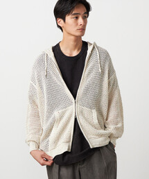 Purple&Yellow（パープルアンドイエロー）の「カラーネップ メッシュパーカ（カーディガン/ボレロ）」