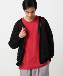 Purple&Yellow（パープルアンドイエロー）の「カラーネップ メッシュパーカ（カーディガン/ボレロ）」