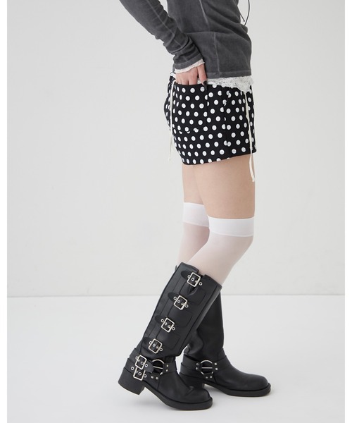 WHO'S WHO gallery（フーズフーギャラリー）の「ドットスウェットショーツ（その他パンツ・レディース・ブラック・FREE）」の3枚目の写真