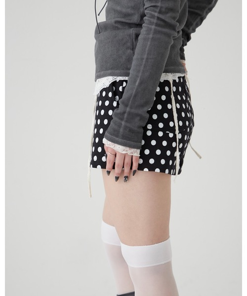 WHO'S WHO gallery（フーズフーギャラリー）の「ドットスウェットショーツ（その他パンツ・レディース・ブラック・FREE）」の8枚目の写真