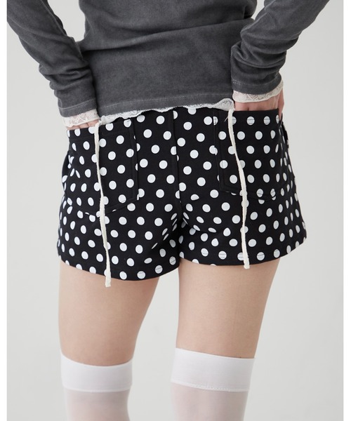 WHO'S WHO gallery（フーズフーギャラリー）の「ドットスウェットショーツ（その他パンツ・レディース・ブラック・FREE）」の9枚目の写真