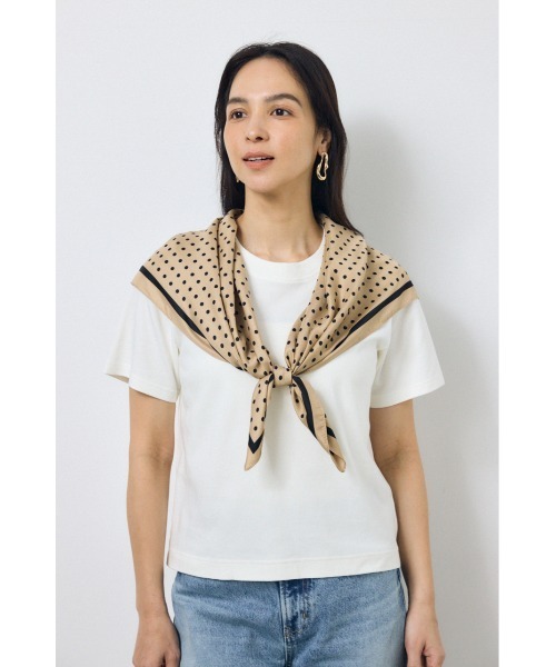 AZUL by moussy(アズールバイマウジー)の「ドット柄スカーフ(バンダナ/スカーフ・レディース・ブラック/ベージュ・FREE)」の13枚目の写真