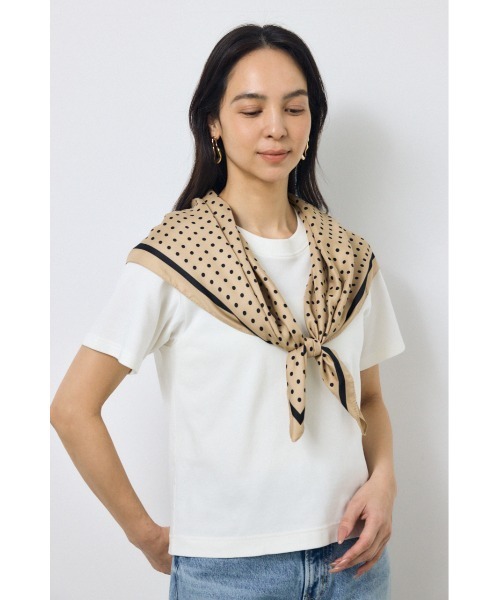 AZUL by moussy(アズールバイマウジー)の「ドット柄スカーフ(バンダナ/スカーフ・レディース・ブラック/ベージュ・FREE)」の14枚目の写真