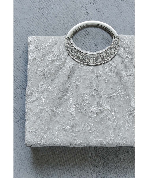 niana(ニアナ)の「スパンコール刺繍レースハンドバッグ パーティーバッグ ミニ ショルダー 結婚式 二次会 成人式 同窓会 お呼ばれ フォーマル オケージョン(ハンドバッグ・レディース・ブラック/アイボリー・FREE)」の10枚目の写真